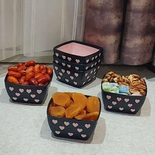 پیاله کوچک 3 تکه خالدار قلبی-کدمحصول06