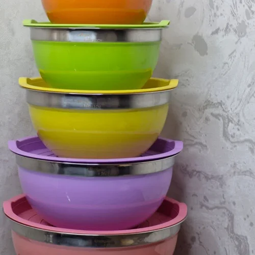 کاسه استیل 5 تکه یونیک لایف رنگی- کدمحصول40